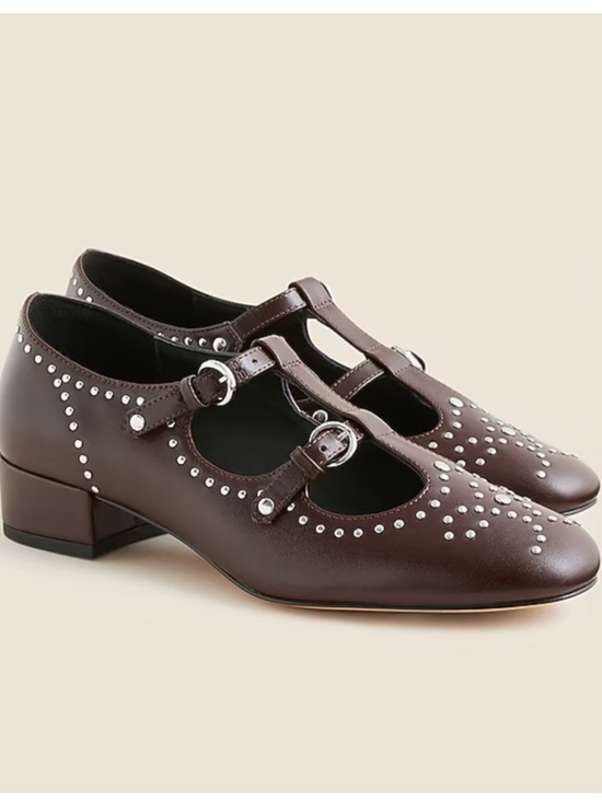 J. Crew Shoes - J.Crew Teagan T-strap wing tip heels in patent leather